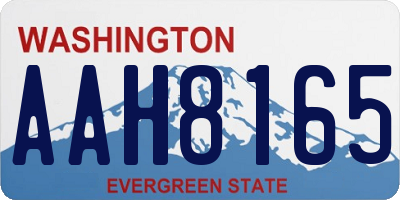 WA license plate AAH8165