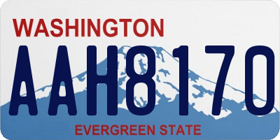 WA license plate AAH8170