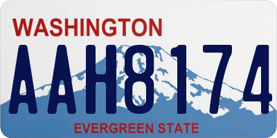 WA license plate AAH8174