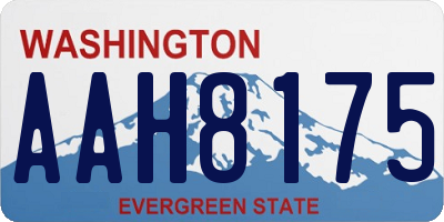 WA license plate AAH8175