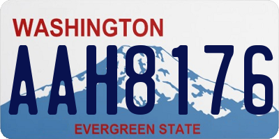 WA license plate AAH8176