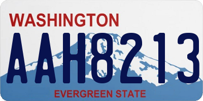 WA license plate AAH8213