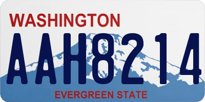 WA license plate AAH8214