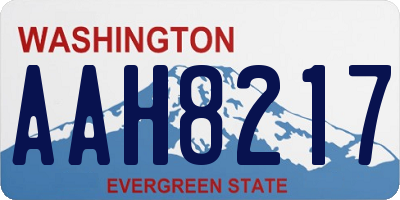 WA license plate AAH8217