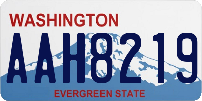 WA license plate AAH8219
