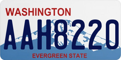 WA license plate AAH8220