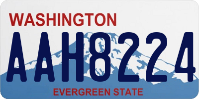 WA license plate AAH8224