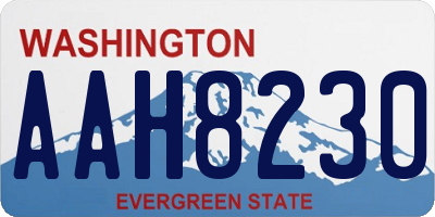 WA license plate AAH8230