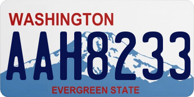 WA license plate AAH8233