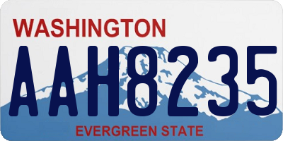 WA license plate AAH8235