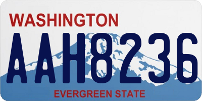 WA license plate AAH8236