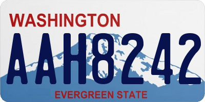 WA license plate AAH8242