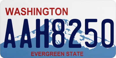 WA license plate AAH8250