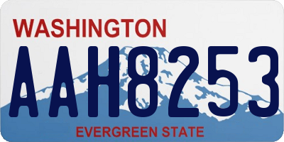 WA license plate AAH8253