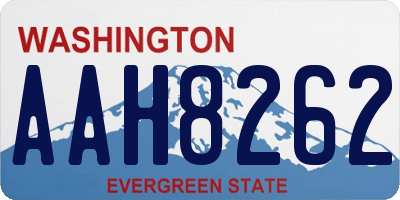 WA license plate AAH8262