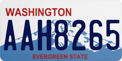 WA license plate AAH8265