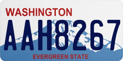 WA license plate AAH8267