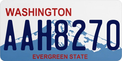 WA license plate AAH8270