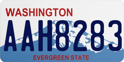 WA license plate AAH8283