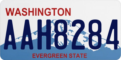 WA license plate AAH8284