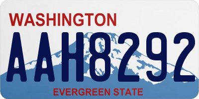 WA license plate AAH8292