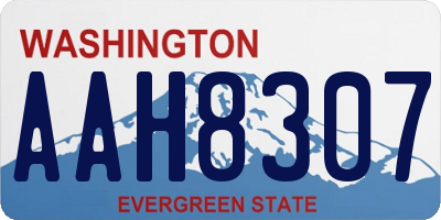 WA license plate AAH8307
