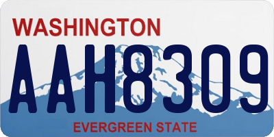 WA license plate AAH8309