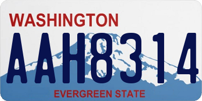 WA license plate AAH8314