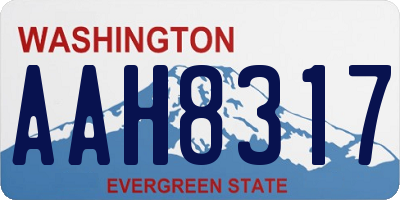 WA license plate AAH8317