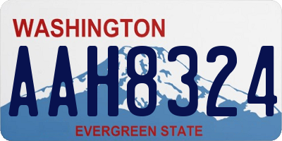 WA license plate AAH8324