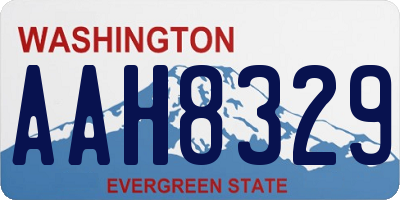 WA license plate AAH8329