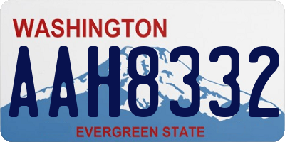 WA license plate AAH8332