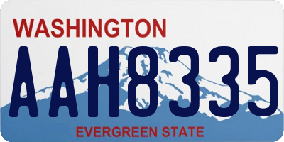 WA license plate AAH8335