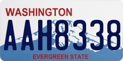 WA license plate AAH8338
