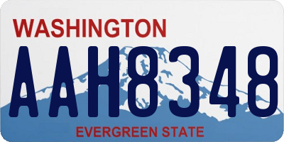 WA license plate AAH8348