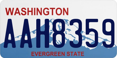 WA license plate AAH8359