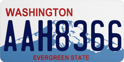 WA license plate AAH8366