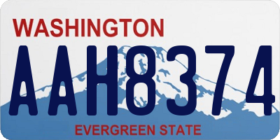 WA license plate AAH8374