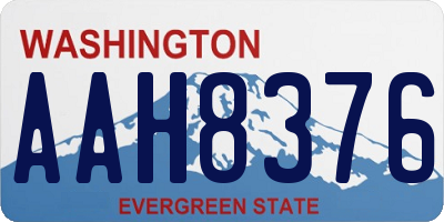 WA license plate AAH8376