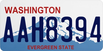 WA license plate AAH8394