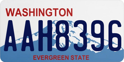 WA license plate AAH8396