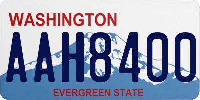 WA license plate AAH8400