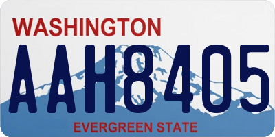WA license plate AAH8405