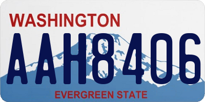 WA license plate AAH8406