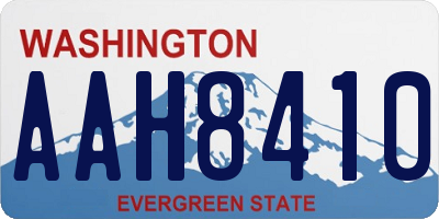 WA license plate AAH8410