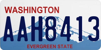 WA license plate AAH8413