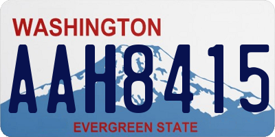 WA license plate AAH8415