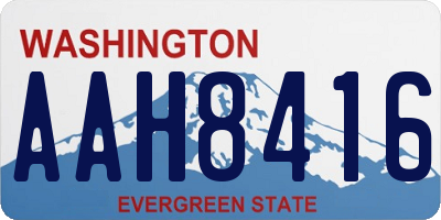 WA license plate AAH8416