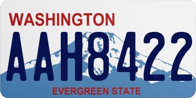 WA license plate AAH8422