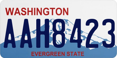 WA license plate AAH8423